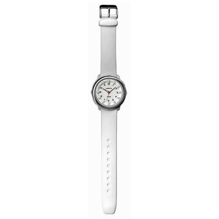 Dakota Watches Fashion Flashlight, White Dial, White PU Band 7442-1
