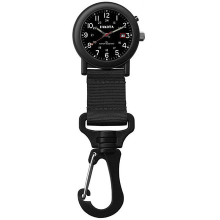 Dakota Watches Light Packer, Black Military Dial, Black Case/Nylon Fob, NO 2876-7