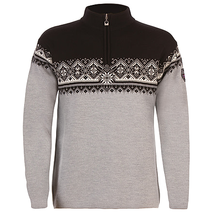 Dale of Norway St. Moritz Masculine Sweater - Mens -Metal Grey/Black-Small