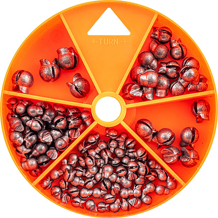 Danielson Split Shot Sinker Selector, 124 Piece, RSSD124