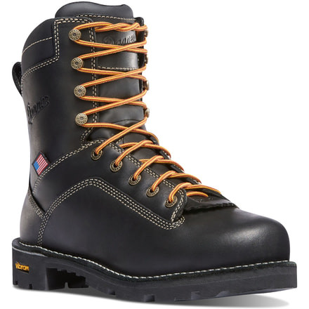 Danner Quarry USA 8in Alloy Toe Boots, Black, 8EE, 17311-8EE