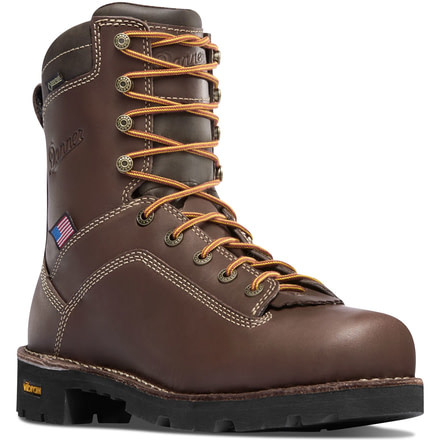 Danner Quarry USA 8in Alloy Toe Boots, Brown, 13D, 17307-13D