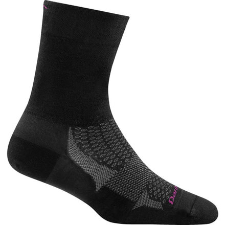 Darn Tough Ascente Micro Crew Ultra-Light Sock - Womens, Black, Medium, 7001-BLACK-M-DARN