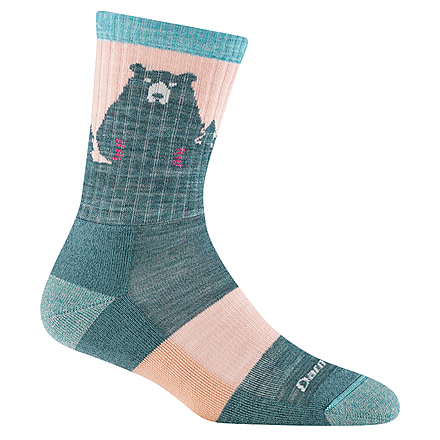 Darn Tough Bear Town Micro Crew Lightweight Socks w/ Cushion - Womens, Quartz, Small, 1970-QUARTZ-S-DARN