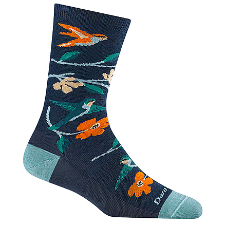 Darn Tough Birds of a Feather Crew Lightweight Socks - Womens, Midnight, Small, 6121-MIDNIGHT-S-DARN