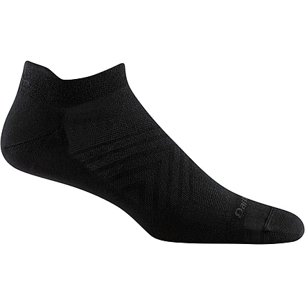 Darn Tough Coolmax Run No Show Tab Ultra-Lightweight No Cushion Running Sock - Mens, Black, Medium, 1053-BLACK-M-DARN