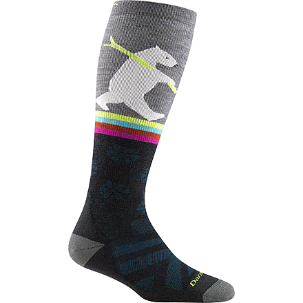 Darn Tough Due North Over-The-Calf Midweight w/ Cushion Ski Sock - Womens, Gray, Small, 8025-GRAY-S-DARN
