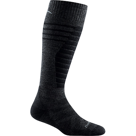 Darn Tough Edge OTC Midweight Sock with Cushion w/ Padded Shin, Female, Charcoal, Large, 8013-CHARCOAL-L-DARN
