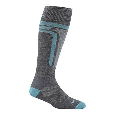 Darn Tough Edge OTC Midweight with Cushion w/ Padded Shin Socks - Womens, Gray, Medium, 8057-GRAY-M-DARN