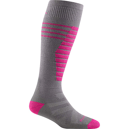 Darn Tough Edge Thermolite OTC Midweight w/ Cushion w/ Padded Shin Ski Sock - Womens, Gray, Large, 8030-GRAY-L-DARN