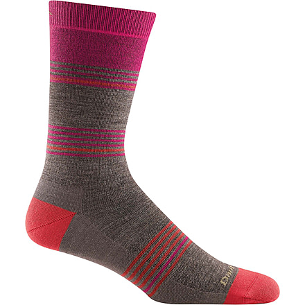 Darn Tough Flash Stripe Crew Lightweight Sock - Mens, Taupe, Extra Large, 6062-TAUPE-XL-DARN