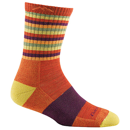 Darn Tough Hike/Trek Stripe Micro Crew Cushion Socks - Women's-Tomato Stripe-Small