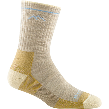 Darn Tough Hiker Micro Crew Midweight Hiking Sock w/Cushion - Womens, Oatmeal, Medium, 642249176384
