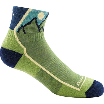 Darn Tough Junior Hiker 1/4 Light Cushion Sock - Kids, Green, Small, 3016-GREEN-S-DARN