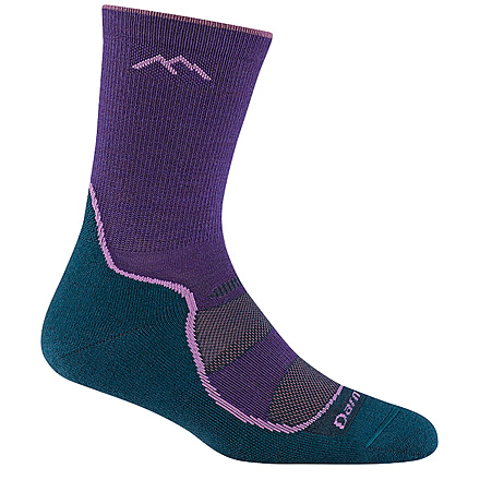 Darn Tough Light Hiker Micro Crew Lightweight Socks w/Cushion - Womens, Grape, Small, 1967-GRAPE-S-DARN