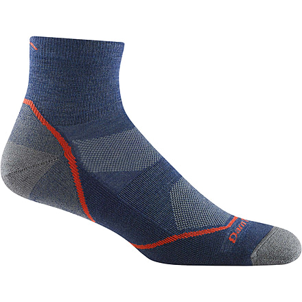 Darn Tough Light Hiker Quarter Lightweight Hiking Sock - Mens, Denim, Extra Large, 1991-DENIM-XL-DARN