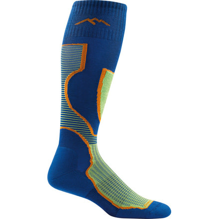 Darn Tough Outer Limits Over-the-Calf Padded Light Cushion Sock - Mens, Blue, Large, 7005-BLUE-L-DARN