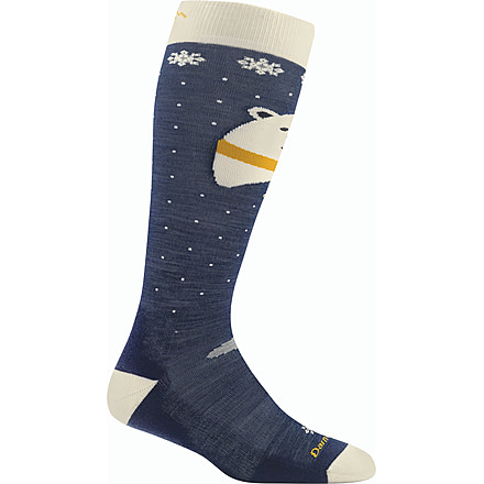 Darn Tough Polar Bear OTC Midweight w/ Cushion/ Padded Shin Socks - Kids, Blue, Large, 3802-BLUE-L-DARN
