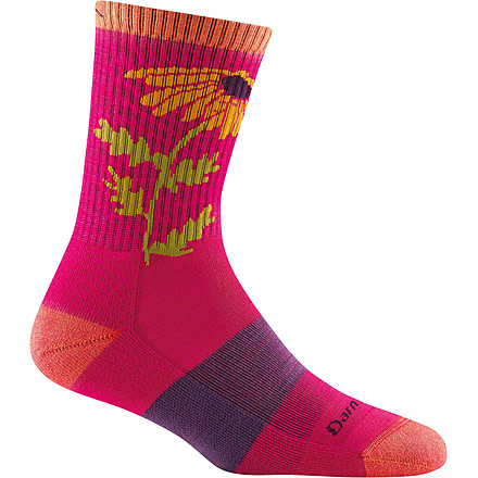 Darn Tough Queen Bee Micro Crew Lightweight Hiking Sock - Womens, Boysenberry, Large, 1988-BOYSENBERRY-L-DARN