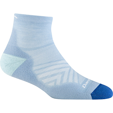 Darn Tough Run 1/4 Ultra-Lightweight with Cushion Socks - Womens, Sky, Medium, 1048_SKY_M_DARN