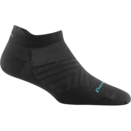 Darn Tough Run Coolmax No Show Tab Ultra-Lightweight Running Sock - Womens, Black, Large, 1051-BLACK-L-DARN