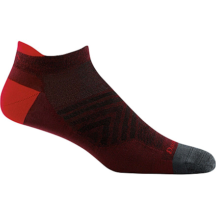 Darn Tough Run No Show Tab Ultra-Lightweight Running Sock - Mens, Burgundy, Medium, 1033-BURGUNDY-M-DARN