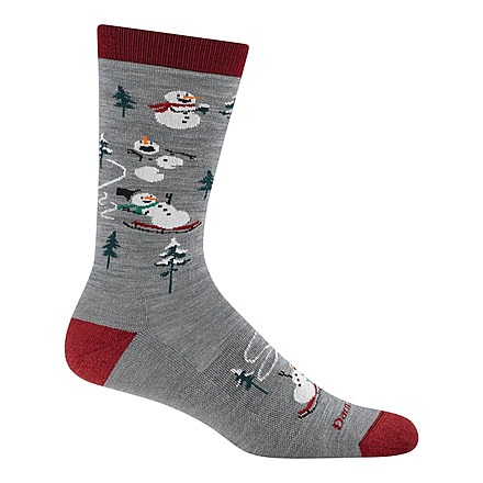 Darn Tough Sled Head Crew Lightweight with Cushion Socks - Mens, Gray, Small, 6124-GRAY-S-DARN