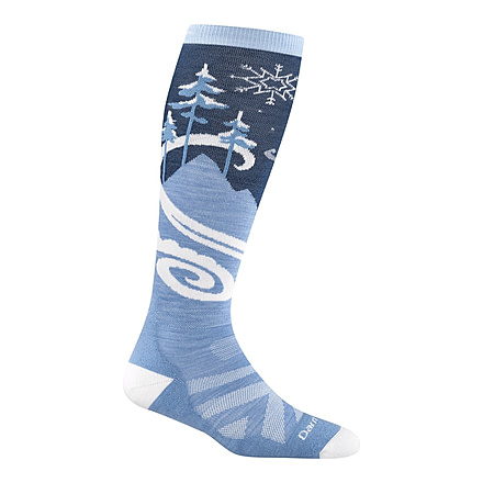 Darn Tough Swirlwind OTC Lightweight with Cushion Socks - Womens, Midnight, Medium, 8054-MIDNIGHT-M-DARN