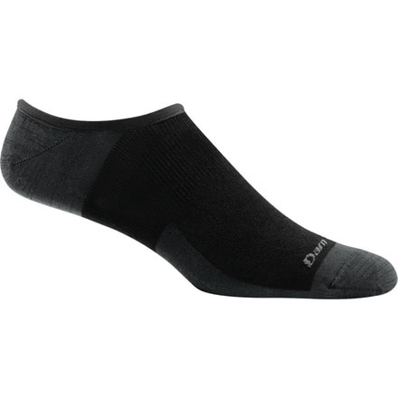 Darn Tough Topless Solid No Show Hidden Light Sock - Mens, Black, Extra Large, 1683-BLACK-XL-DARN