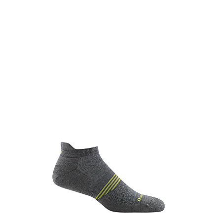 Darn Tough Element No Show Tab Lightweight with Cushion Socks - Men's, Gray, Medium 1101-GRAY-M-DARN