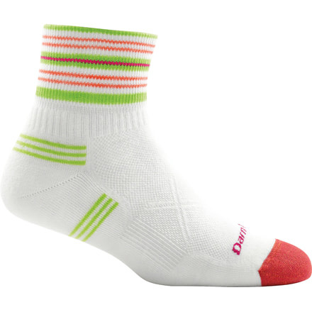 Darn Tough Vertex W 1/4 Ultra-Light Cushion Sock Women's, White, Small, 1019_WHITE_S_DARN