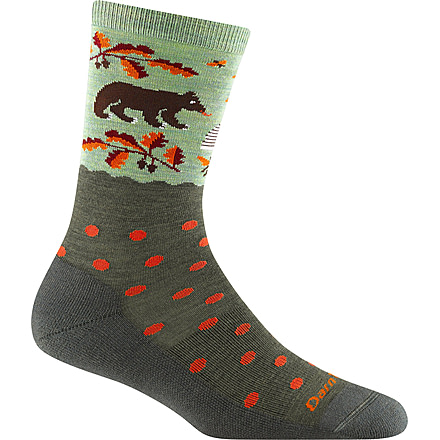 Darn Tough Wild Life Crew Lightweight w/ Cushion Socks - Womens, Forest, Small, 6105-FOREST-S-DARN