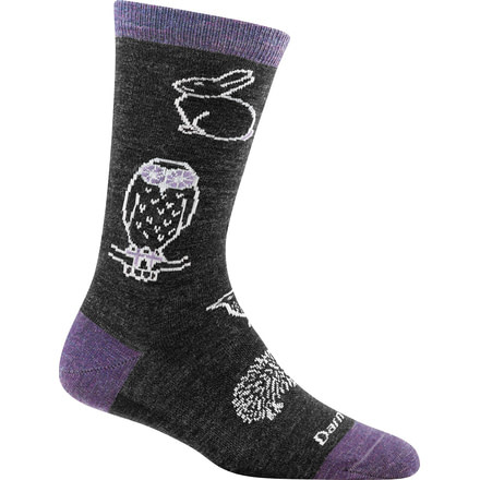 Darn Tough Woodland Creatures Light Sock - Women's-Charcoal-Medium