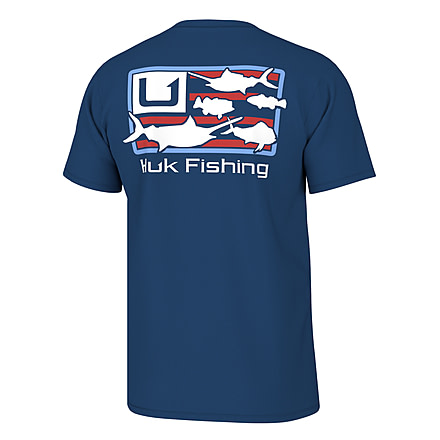 HUK Performance Fishing Huk Trophy Flag Short Sleeve Shirt Set Sail 2XL 7D1E1A21, ATH1000499489XXL