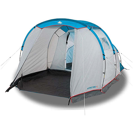 Decathlon Arpenaz Waterproof Family Camping Tent, Light Gray, 4 Person, 2611395