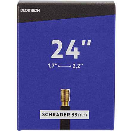 Decathlon Assurance Sports Btwin Schrader Inner Tube Cycle Parts, Base Color, 24x1.7-2.2 inch, 3608409943255