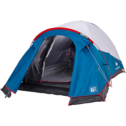 Decathlon Quechua Arpenaz Fresh &amp; Black Waterproof Camping Tent, 2XL, Blue, 2 Person, 2611271