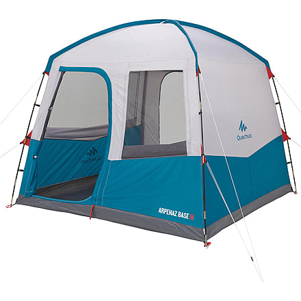 Decathlon Quechua Arpenaz Pole-Supported Waterproof Living Area Shelter Base, Blue, 6 Person, 4006568