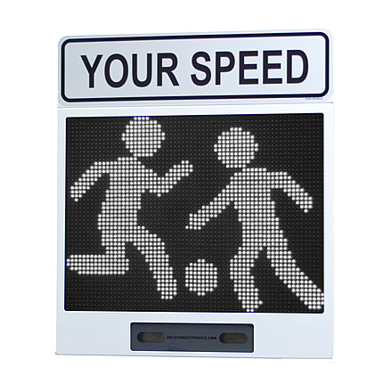 Decatur Electronics OnSite 75MX Pole Sign, Amber, Oversized, OS75MXACAM