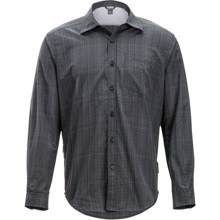 DEMO, ExOfficio Salida Ombre Plaid Long Sleeve - Mens, Medium, Black, 1001-3144-Black-M