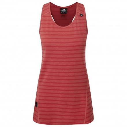 Demo, Mountain Equipment Groundup W Vest Top - Womens, Cardinal Orange stripe/Cardinal Orange, Medium, ME-002944-01451-12