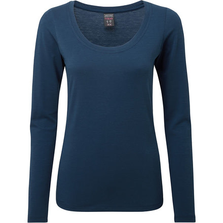 Rab Crimp Long Sleeve Tee - Women's, Blueprint, 8, QBU-62-BP-08