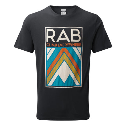 Demo, Rab Stance Aztec Short Sleeve Tee - Mens, Beluga, Large, QCB-10-BE-L