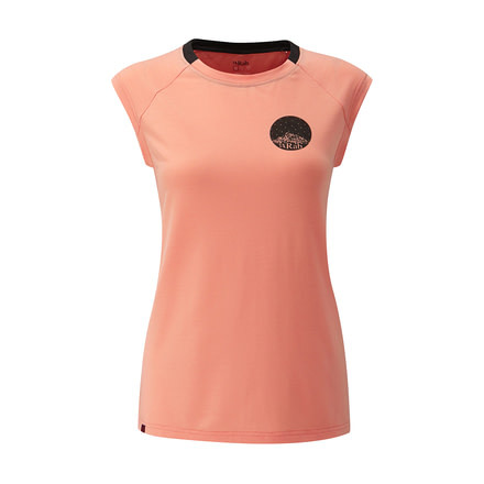 DEMO, Rab Womens Aspect Tee, Bellini, 10, QBU-48-BI-10-DEMO