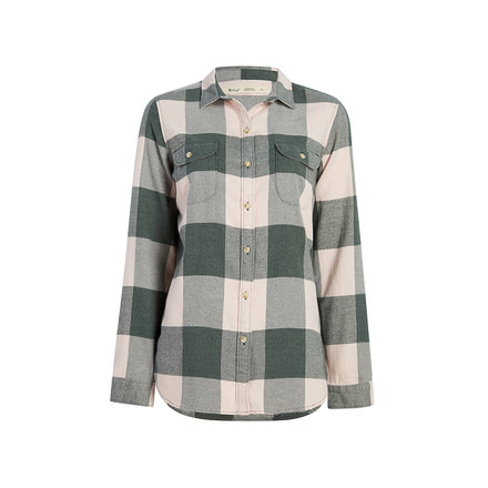 Demo,Woolrich Womens Eco Rich Twisted Rich Flannel Shirt, Sycamore Check, M, 2212-SYK-DEMO