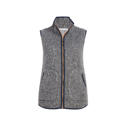 Demo,Woolrich Womens Siskiyou Fleece Vest, Gray Heather, M, 18551-GRH-DEMO