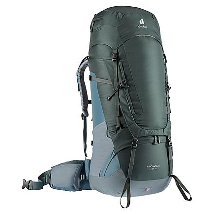 Deuter Aircontact 65 + 10 Backpack, Ivy/Teal, 65 + 10 Liter, 332052122670