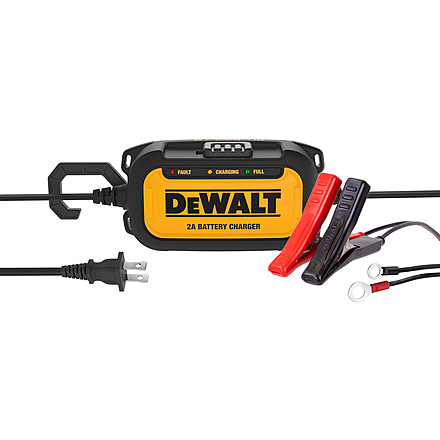 DeWALT 2 Amp Professional Automotive Battery Charger and Maintainer, Yellow/Black, DXAEC2