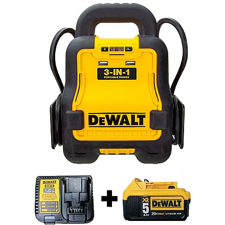 DeWALT Professional Battery Booster Kit With 20V Lithium Battery Pack Plus Charger, Yellow/Black, DXAE20VBBK