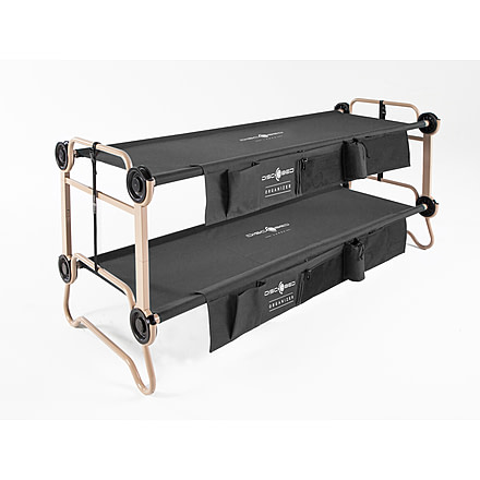 Disc-O-Bed Cot with 2 Side Organizers, Black, Large, 30501BO